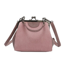 Load image into Gallery viewer, Striped corduroy women messenger bags