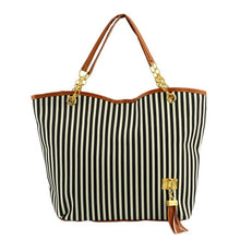 Load image into Gallery viewer, Coofit 2017 New Striped Canvas Handbag