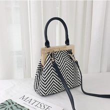 Load image into Gallery viewer, Korean Fashion Woolen Wood Clip Bag